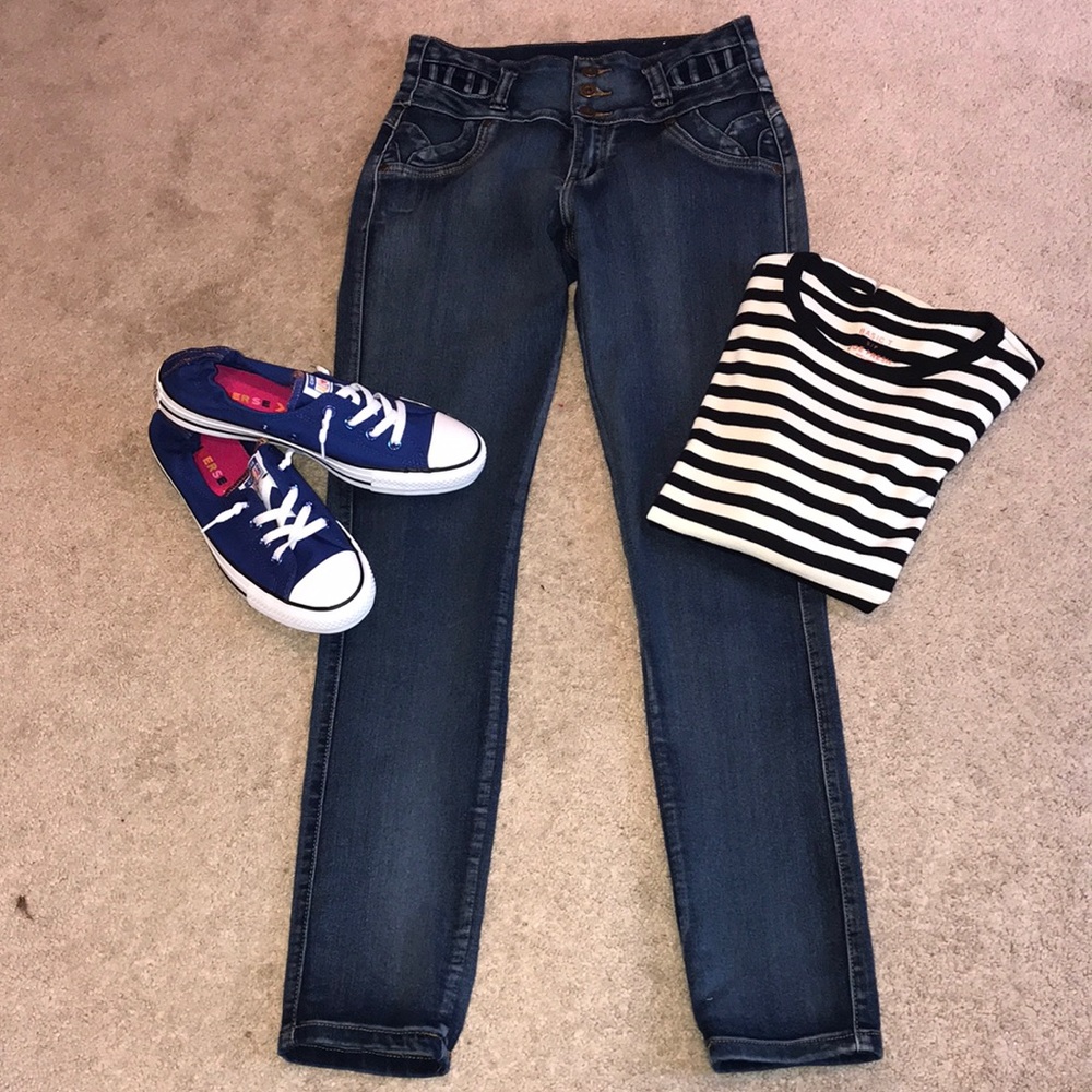 Vizio Studio stacked skinny jeans 7